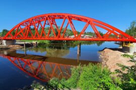 Vorbuse railway bridge in Estonia, 380 tons, year 2021